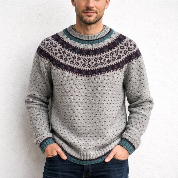 IZOD Other - Vintage IZOD 100% Virgin Wool FairIsle Pullover Sweater L